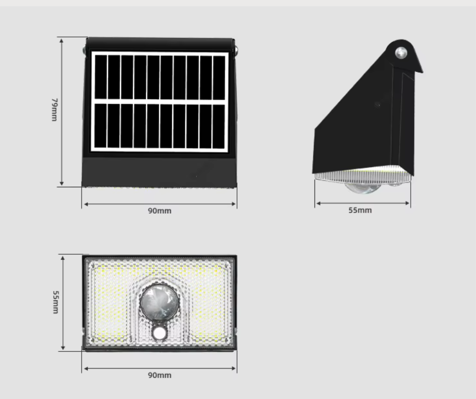 Applique murale de sécurité solaire