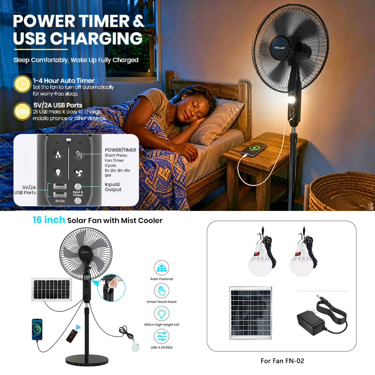 Multifunction Solar Fan