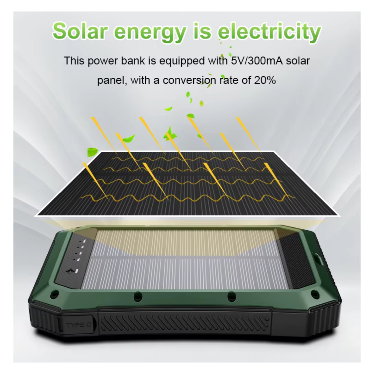 Solar USB Power Bank 20000mAh