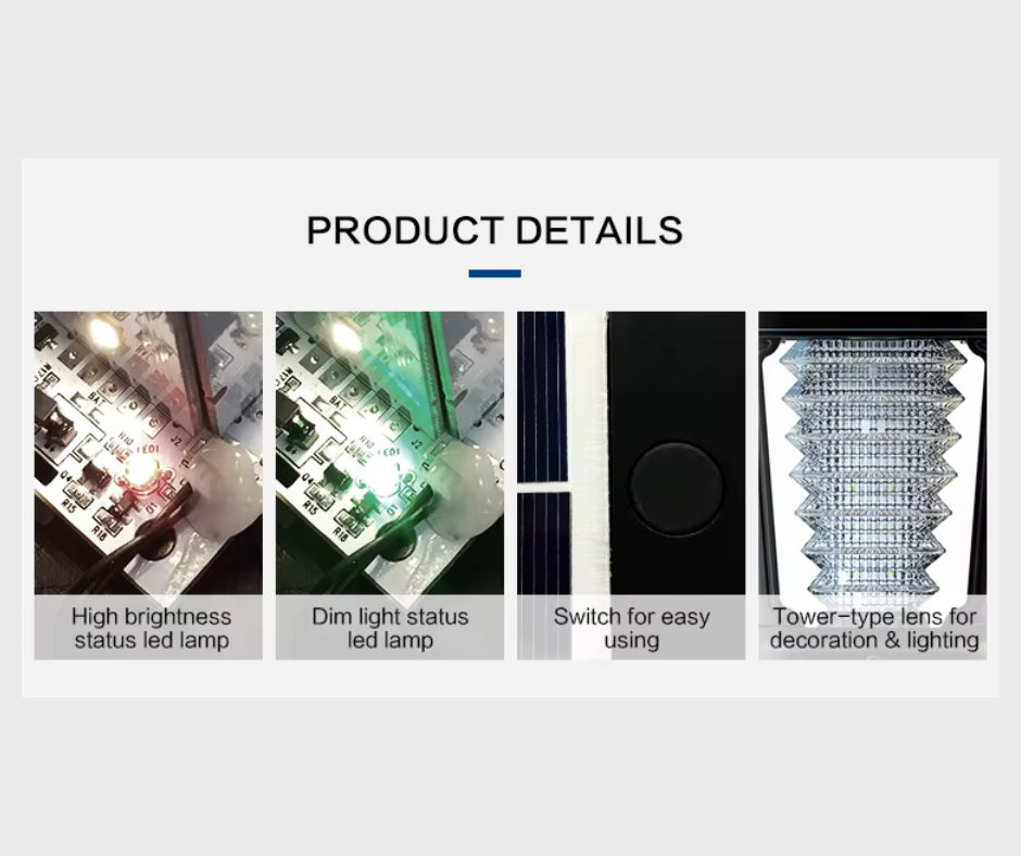 Lampe solaire LED pour poteau de jardin