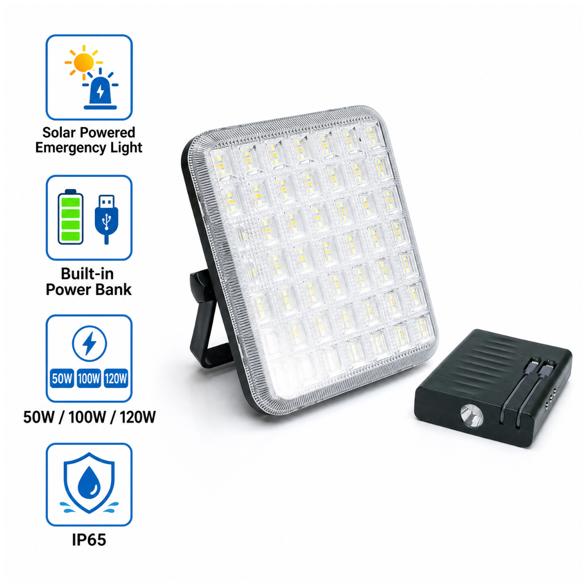 Solar Floodlight With Power Bank