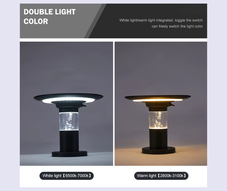 Lampe de Colonne LED Solaire