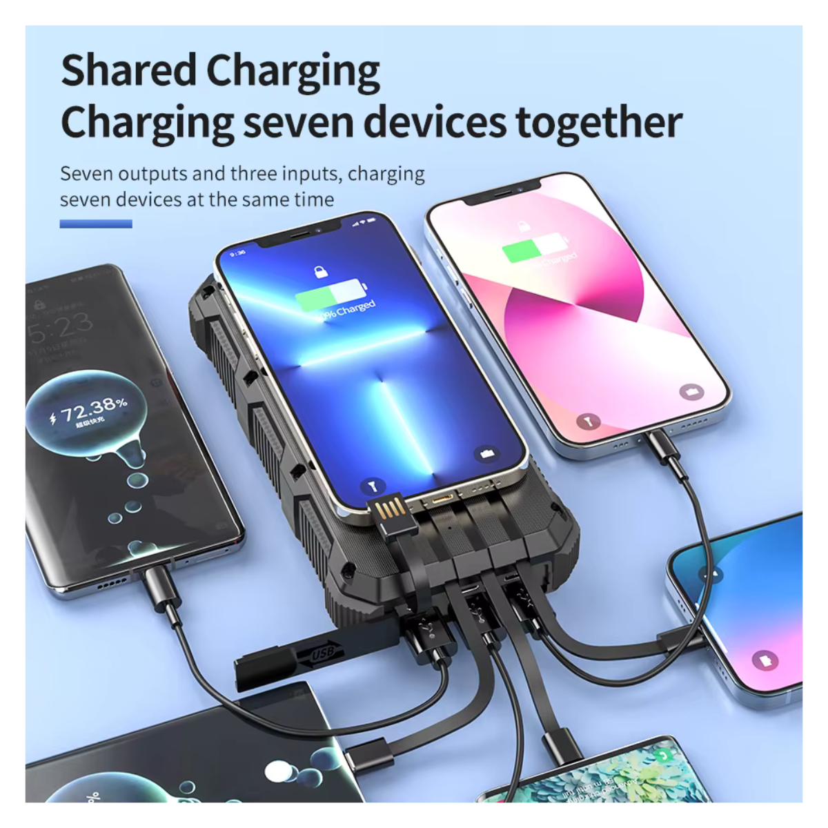 Solar USB Power Bank 36800mAh