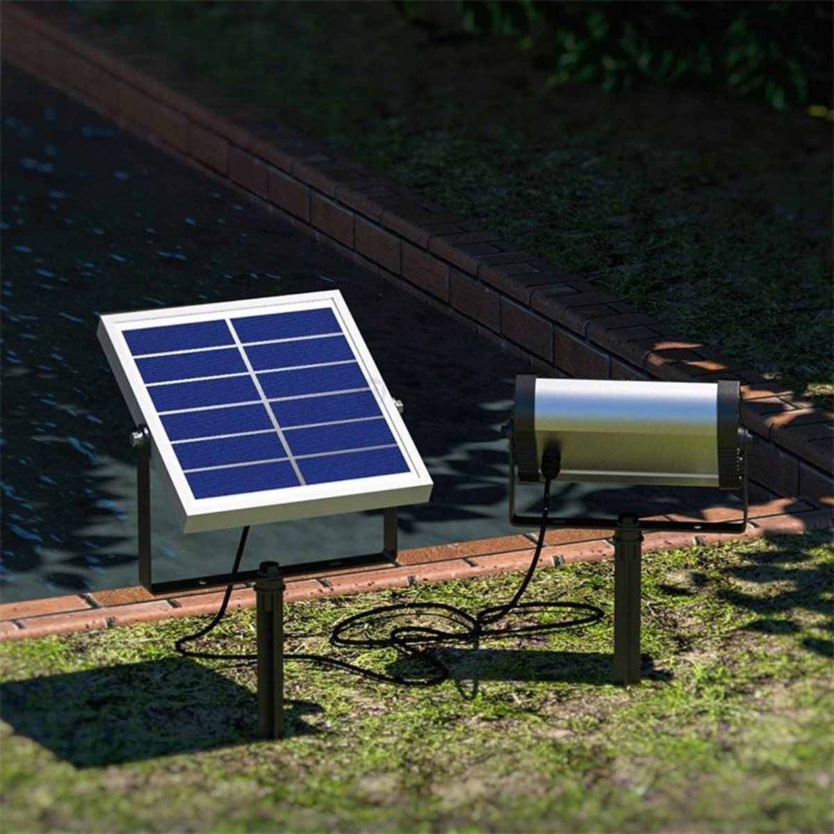 Lampe LED RGB solaire pour jardin