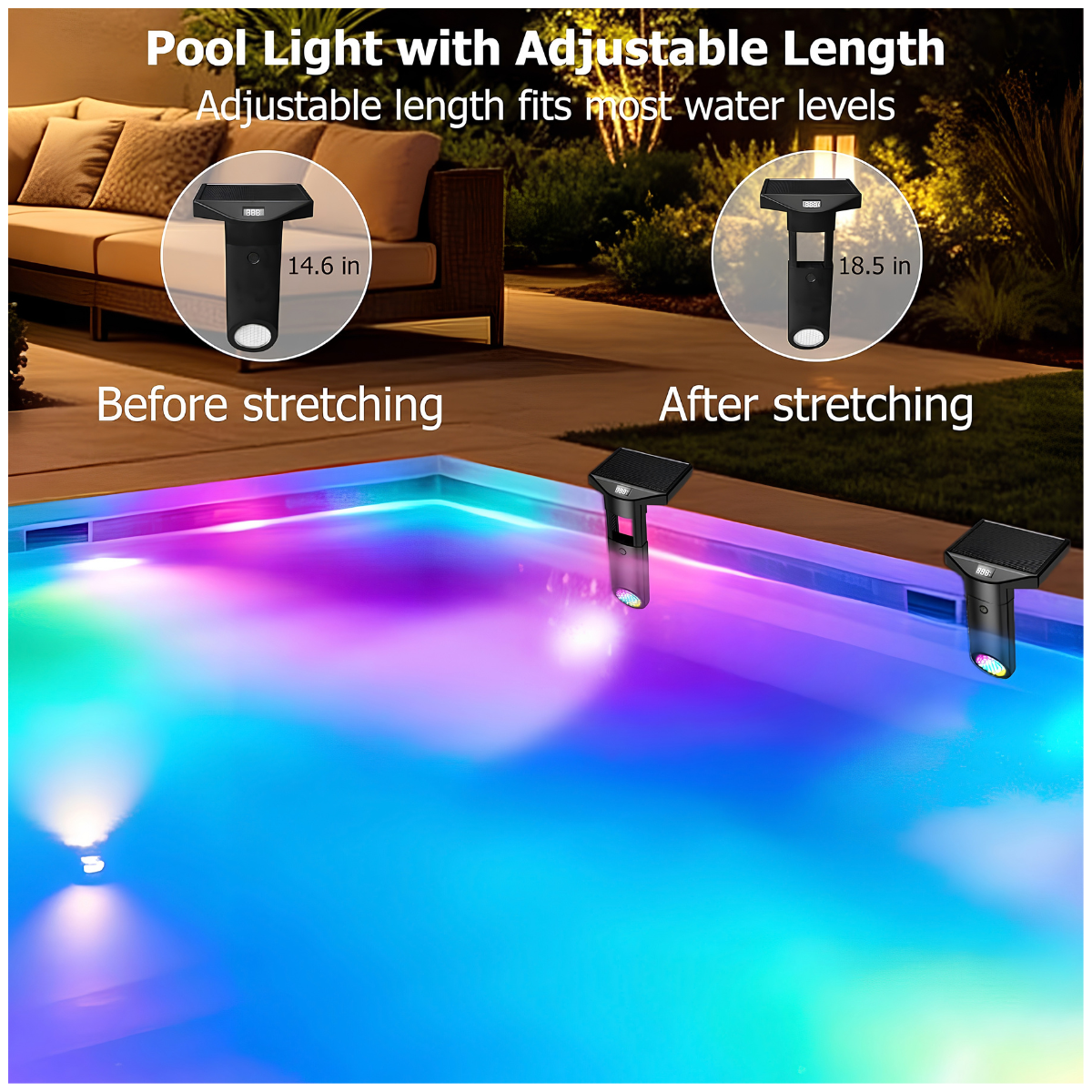 Solar RGB Pool Light