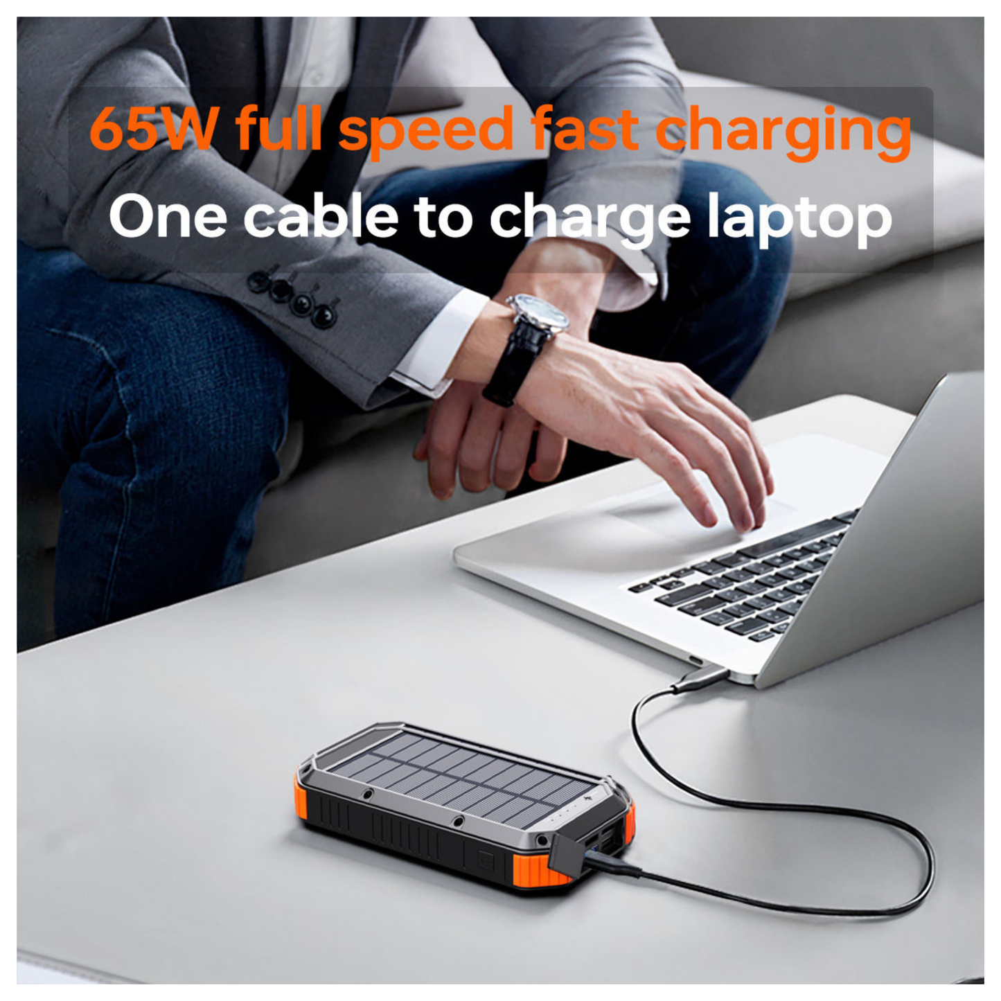 Laptop Solar Power Bank 30000mAh