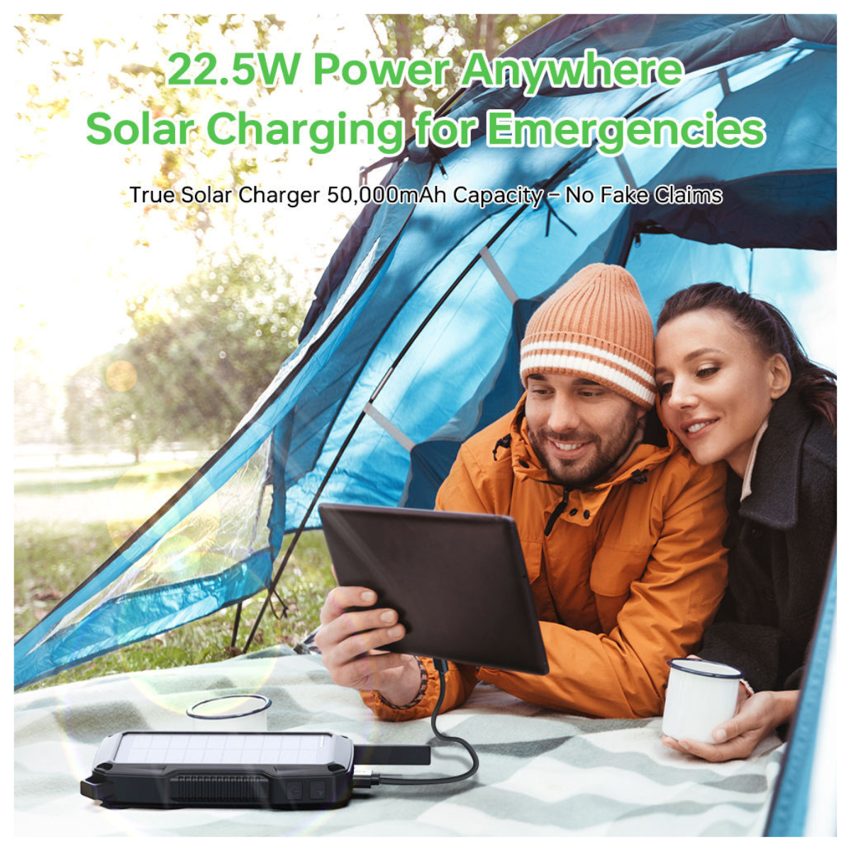 Solar USB Power Bank 50000mAh
