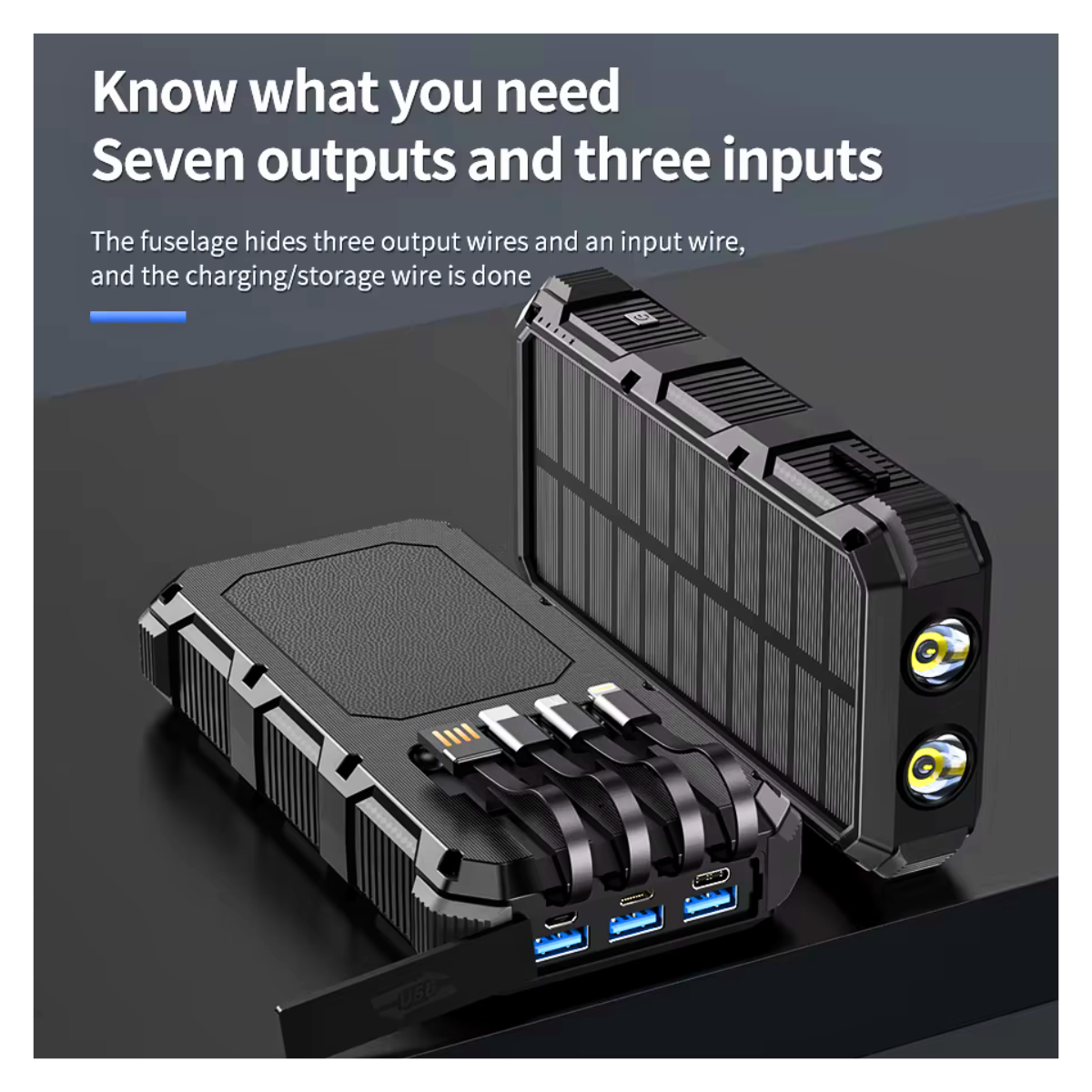 Solar USB Power Bank 36800mAh