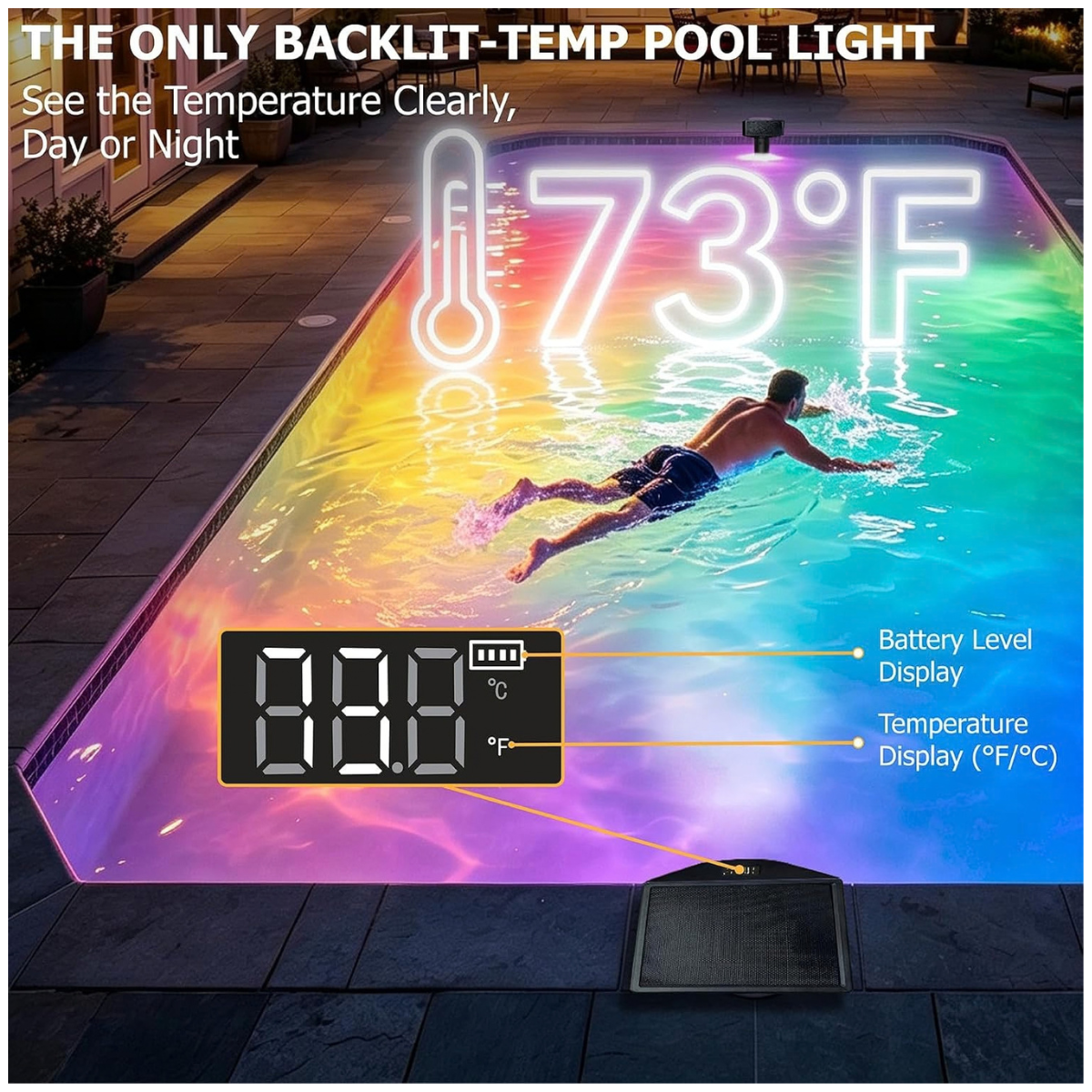 Solar RGB Pool Light