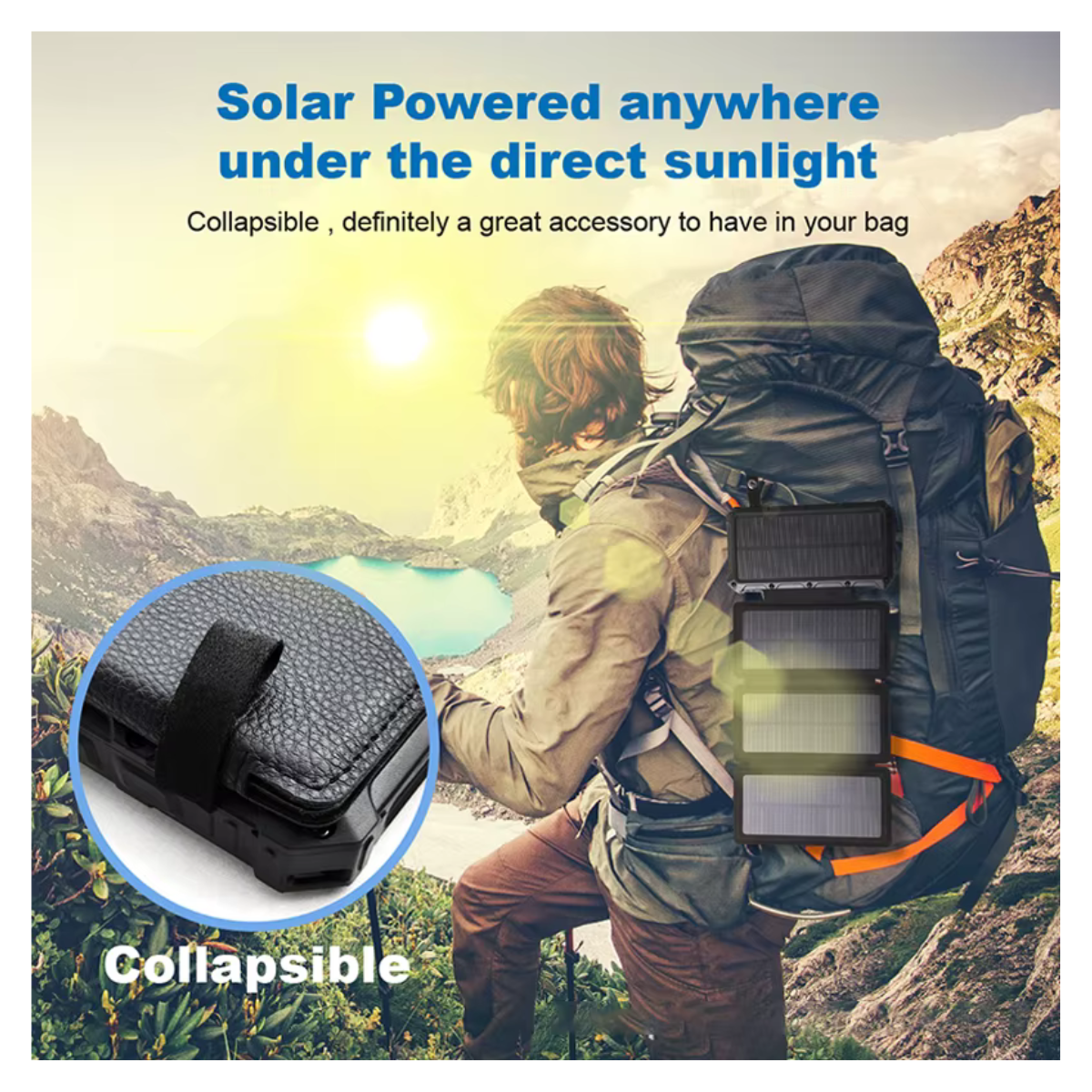 Banque d'alimentation USB solaire 48000mAh