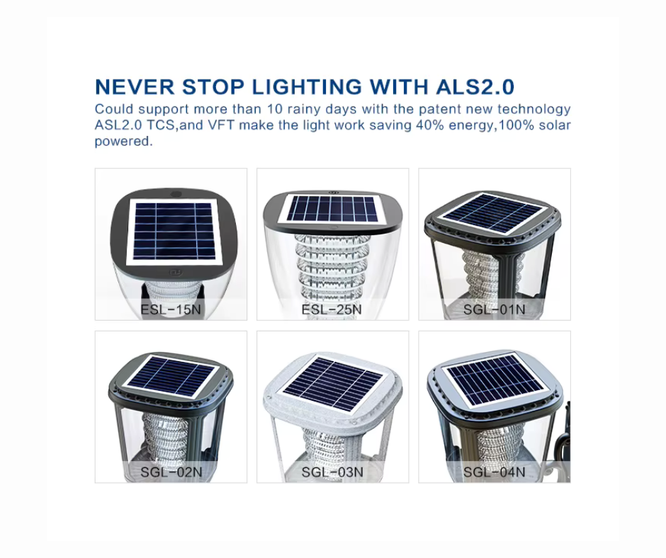 Lampe solaire LED pour poteau de jardin