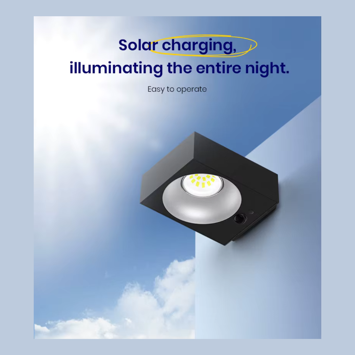 Mini solar wall sconce