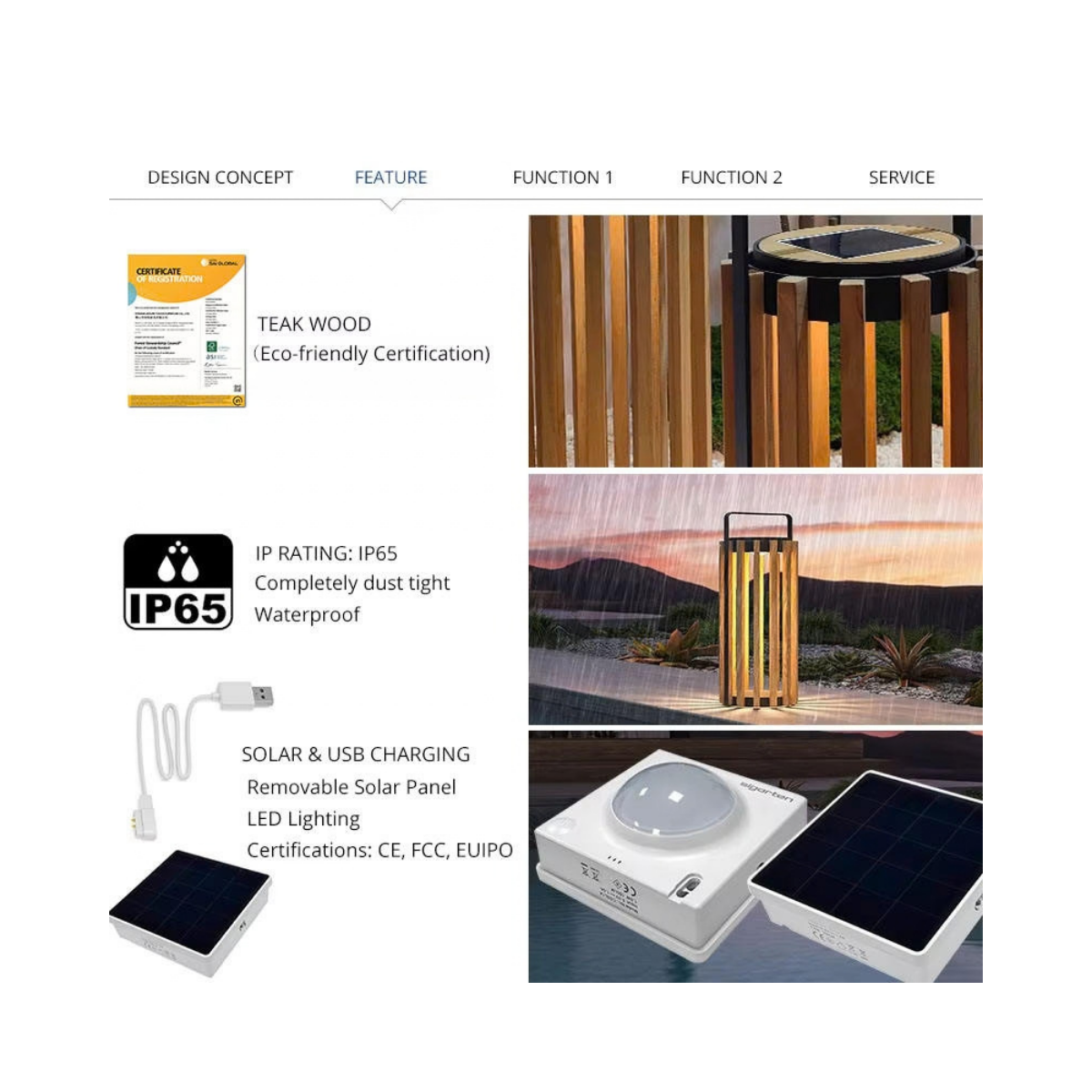 Lámpara Solar USB Tilda