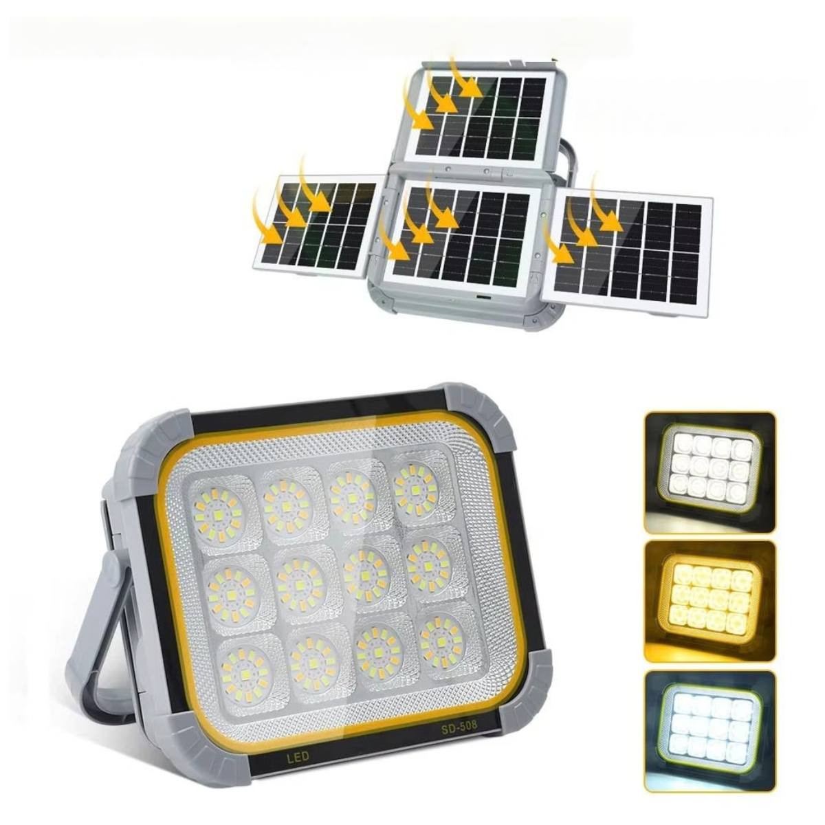 Focos solares 2-en-1 de alto rendimiento