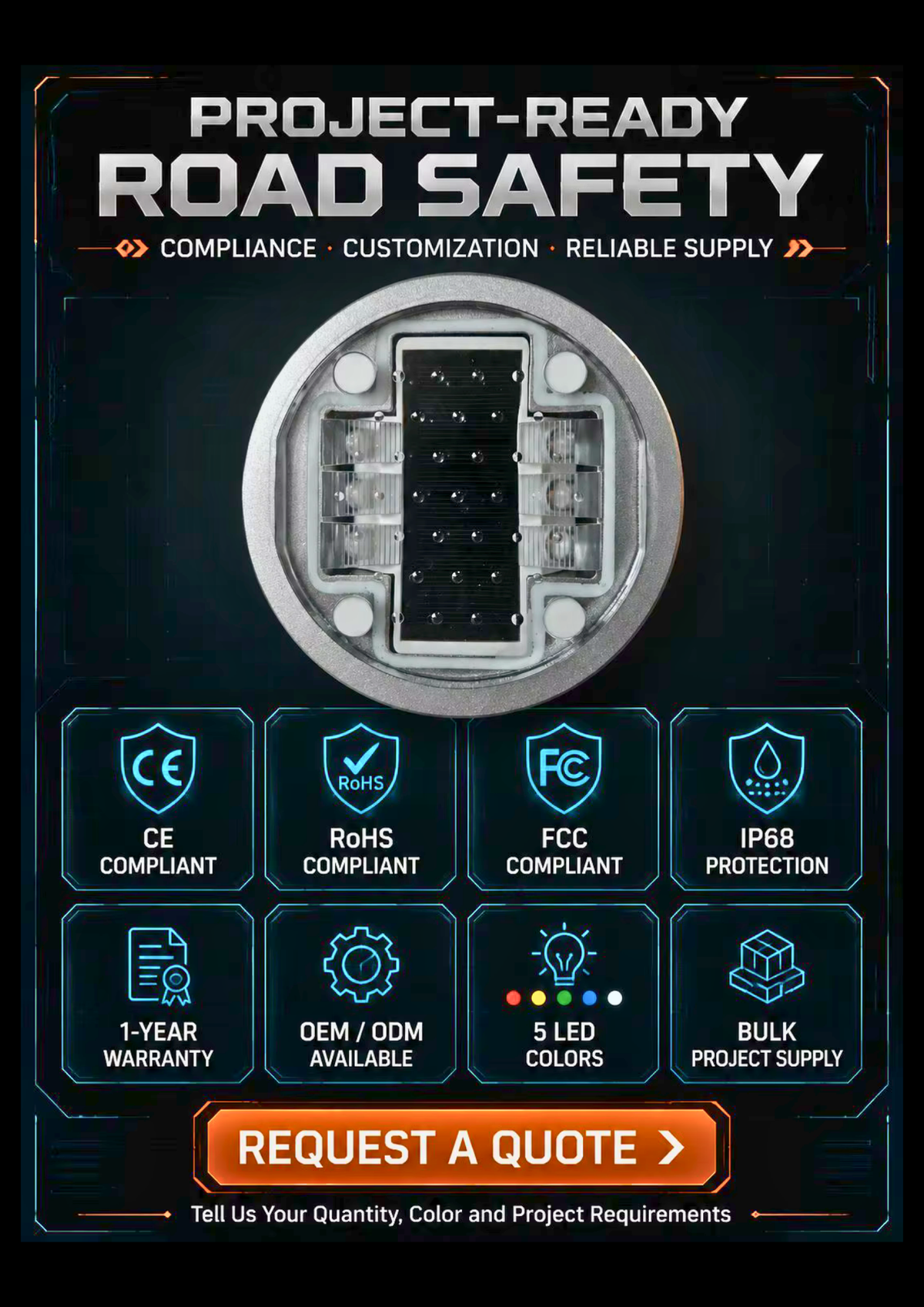 Solar LED Road Stud