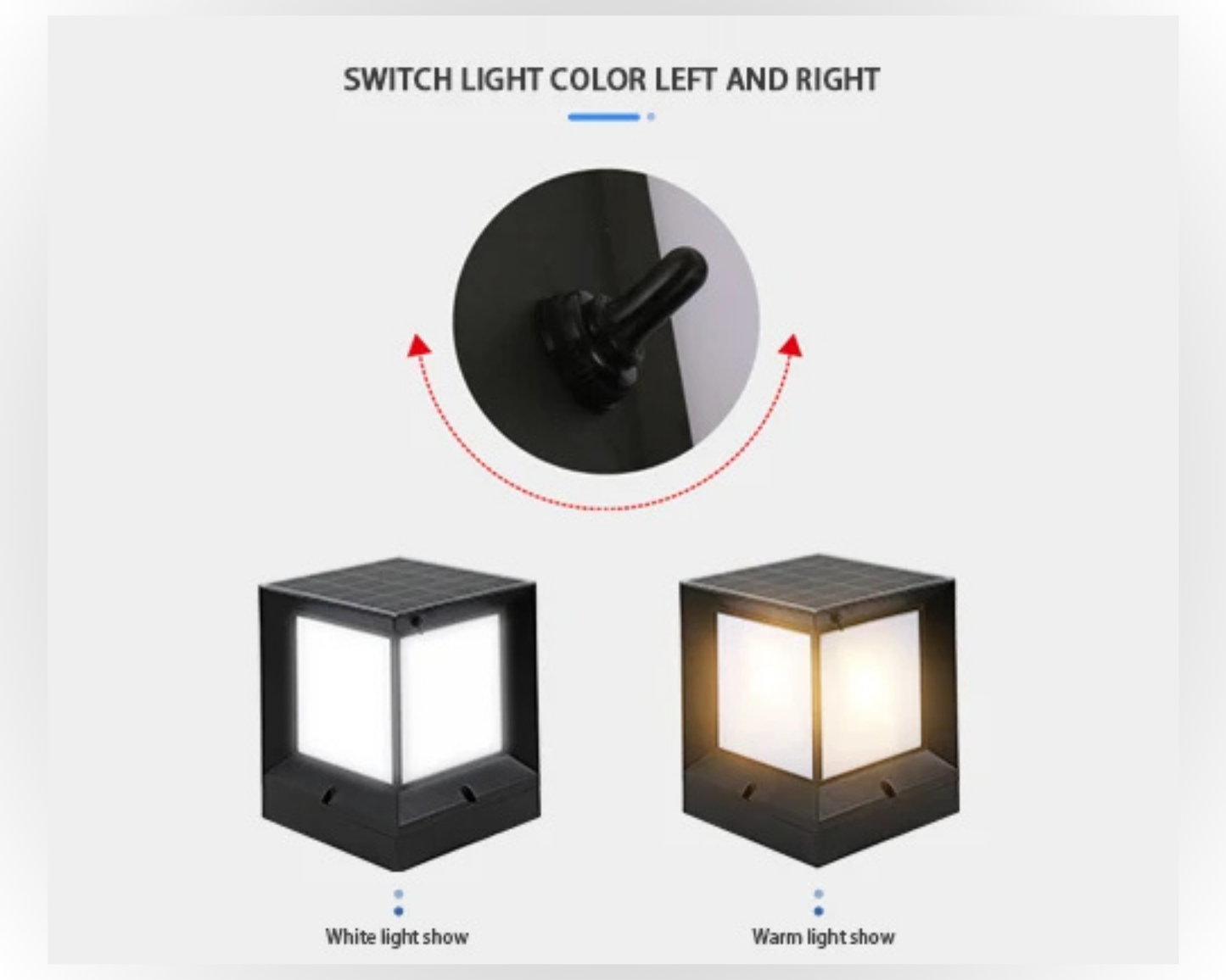 Lampe LED Solaire de Pilier
