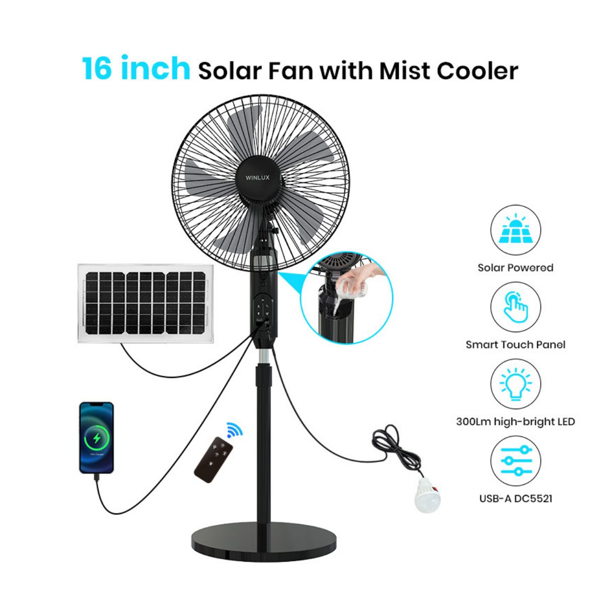 Multifunction Solar Fan
