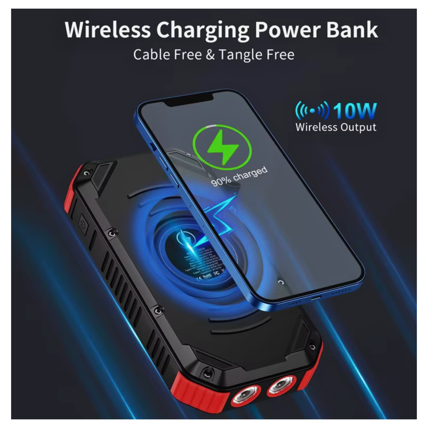Solar Wireless Power Bank 30000 mAh