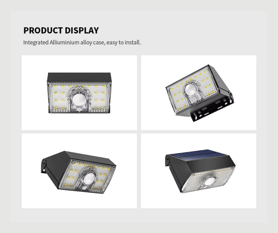 Applique murale de sécurité solaire