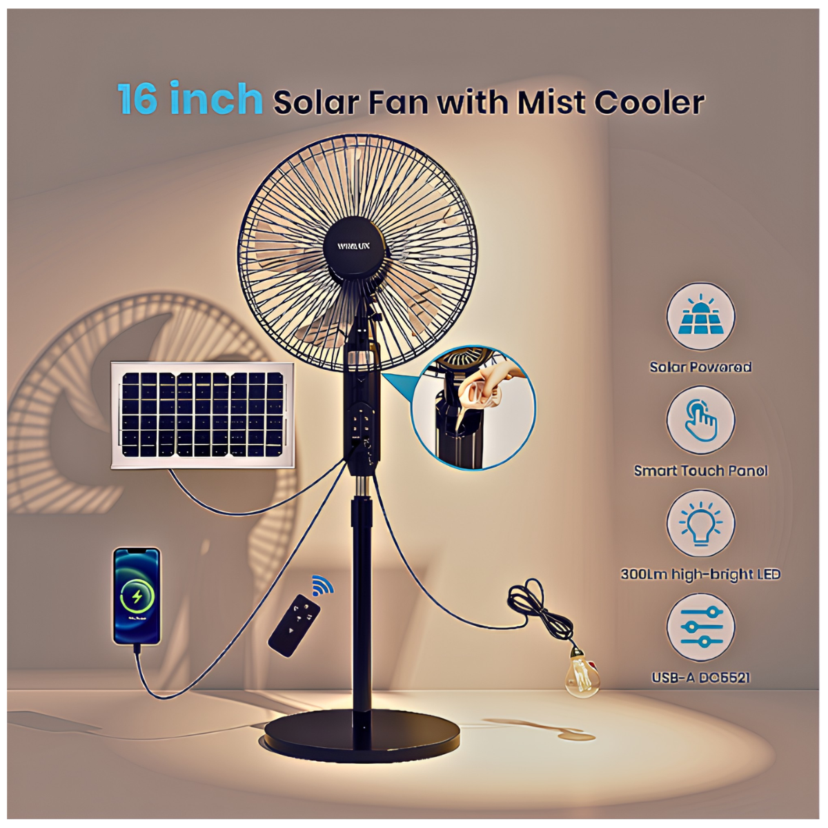 Multifunction Solar Fan