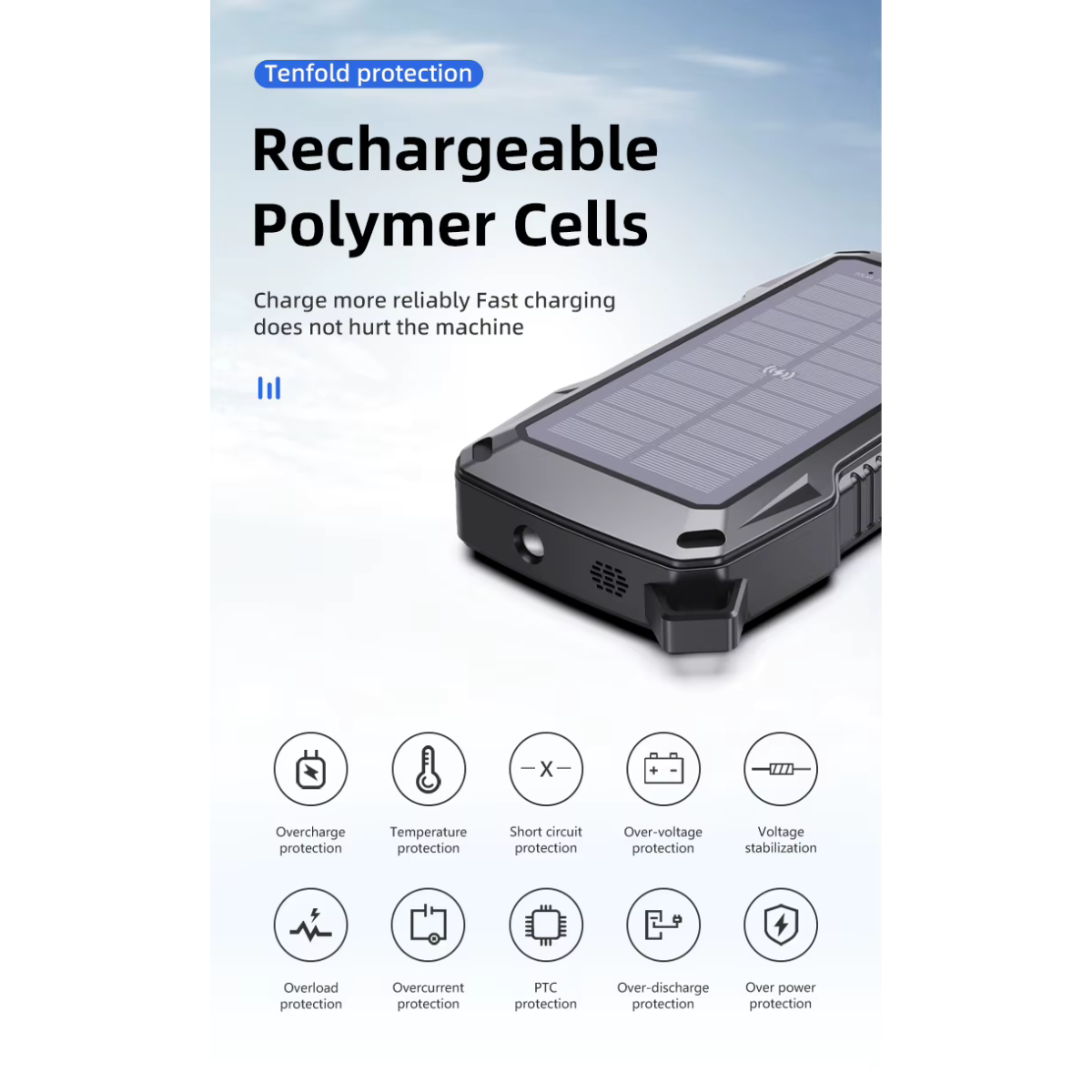 Solar USB Power Bank 50000mAh