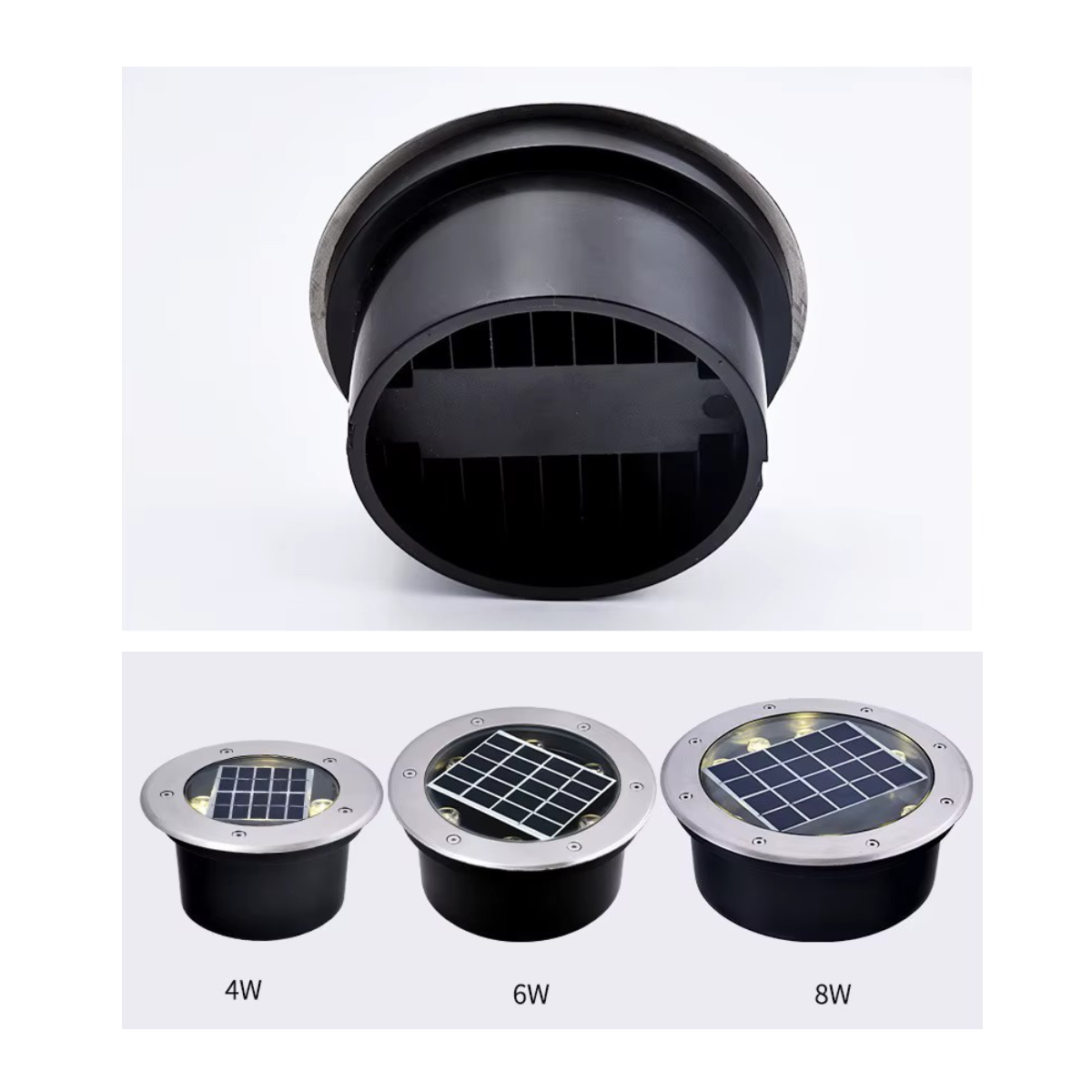 Lampe LED solaire encastrée