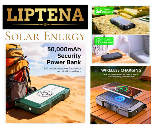 Solar USB Power Bank 50000mAh
