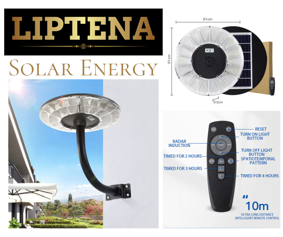 Réverbère LED Solaire 800W