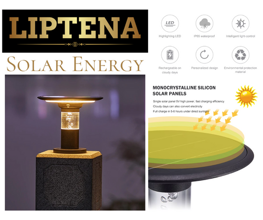 Lampe de Colonne LED Solaire