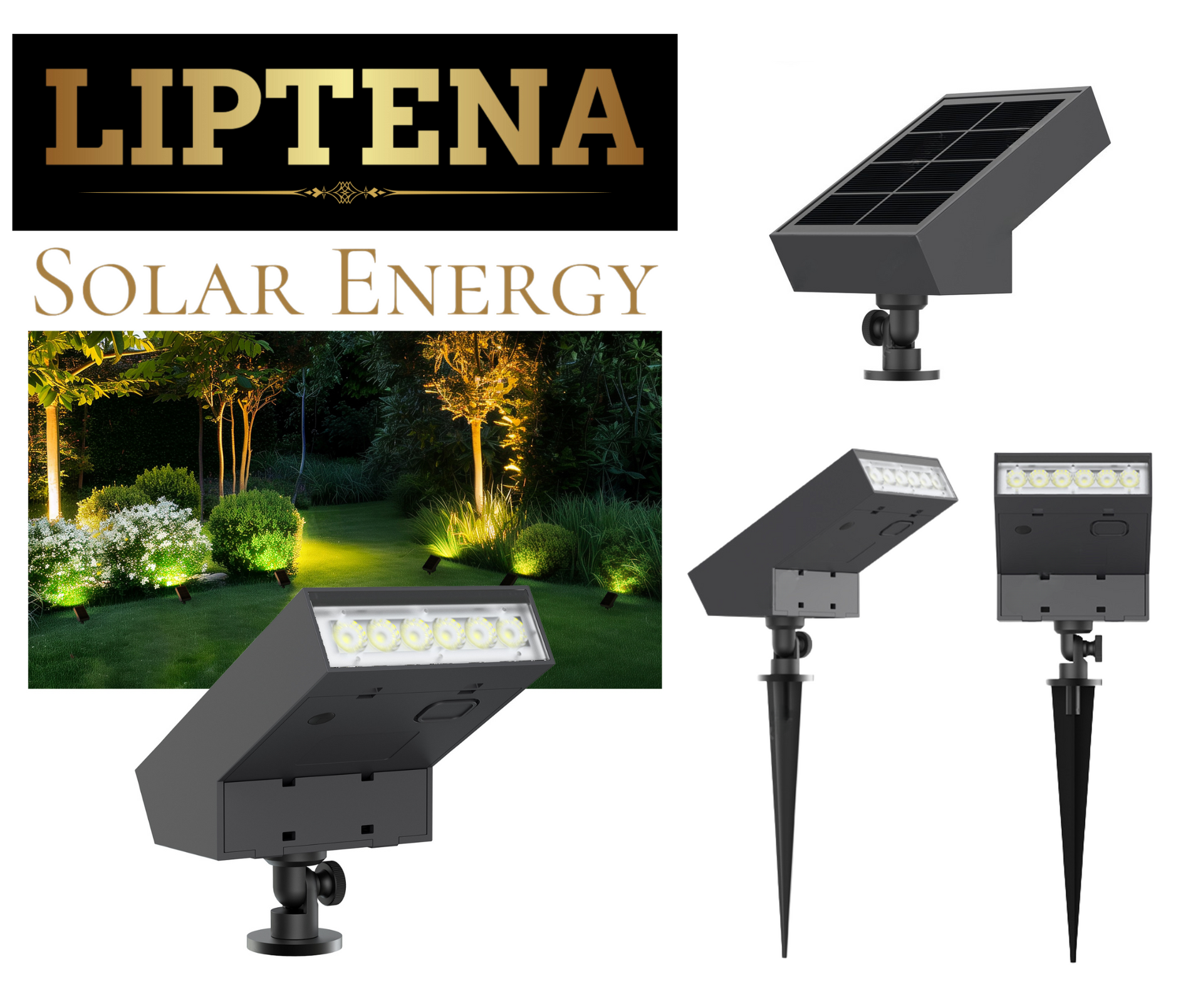 living garden solar led sonnensegel Solar LED garden spotlights – LIPTENA SOLAR ENERGY