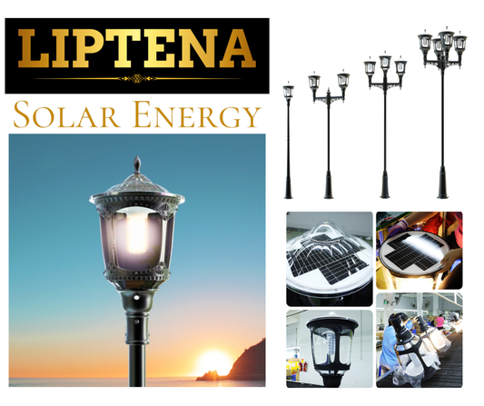 Lámpara solar de calle paisajística