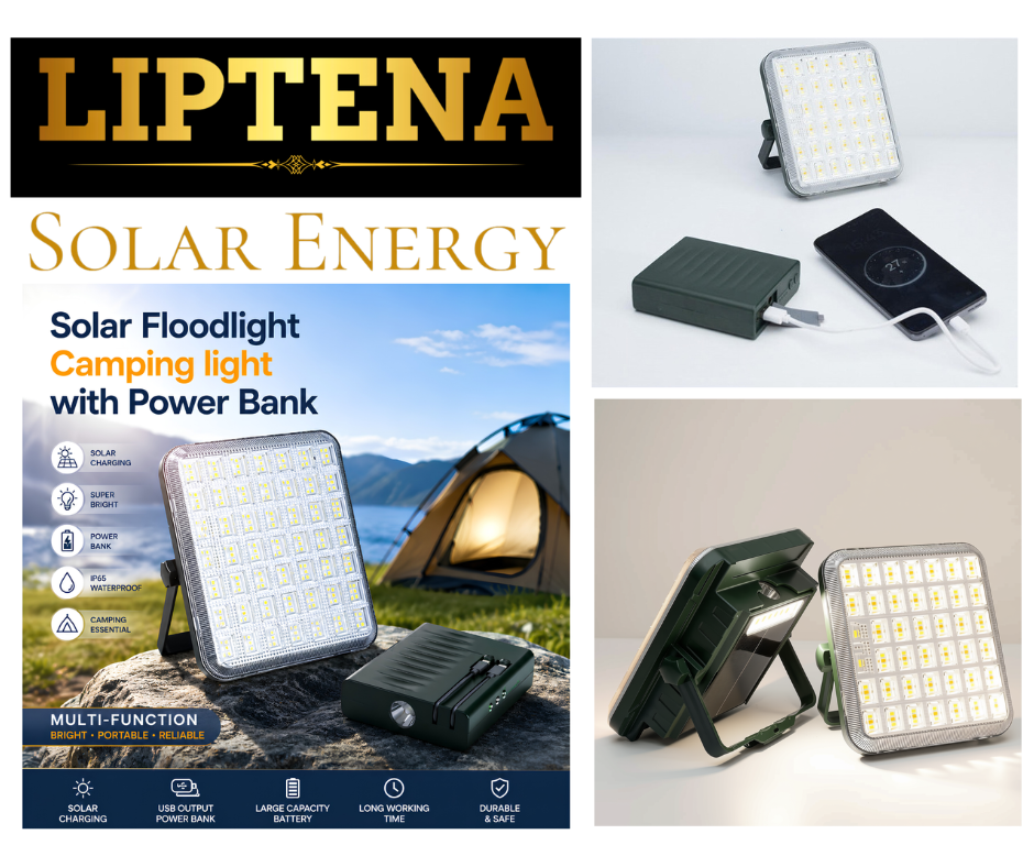 Solar Floodlight With Power Bank