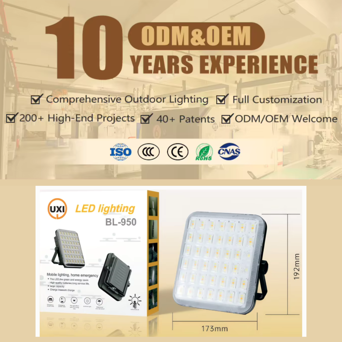 Solar Floodlight With Power Bank