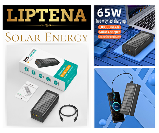 Batería portátil USB solar 30000mAh