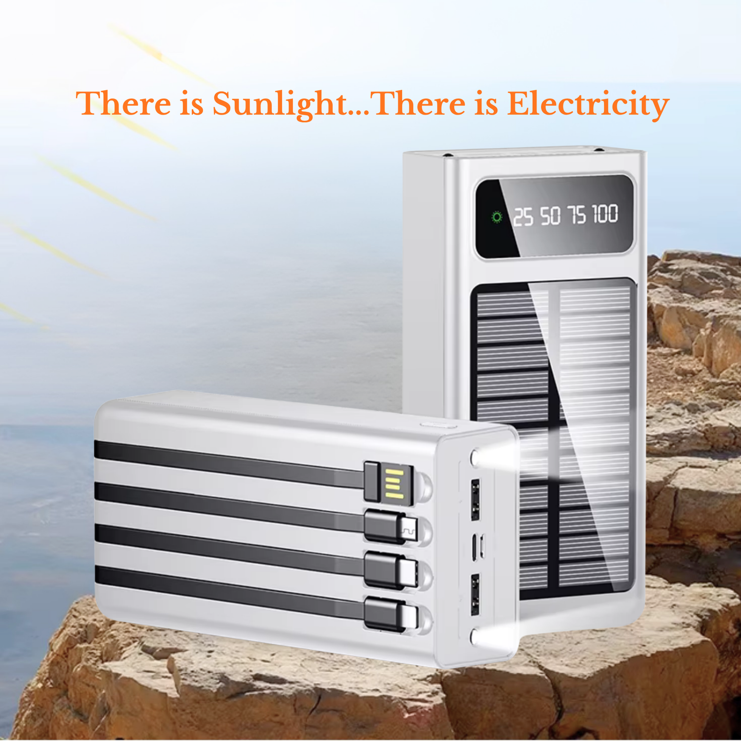 Banco de Energía USB Solar 50000mAh