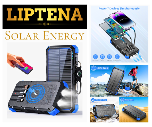 Solar USB Power Bank 36800mAh