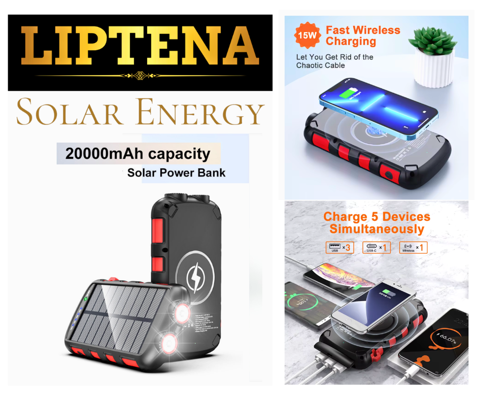 ES965S  Solar USB Power Bank 20000mAh