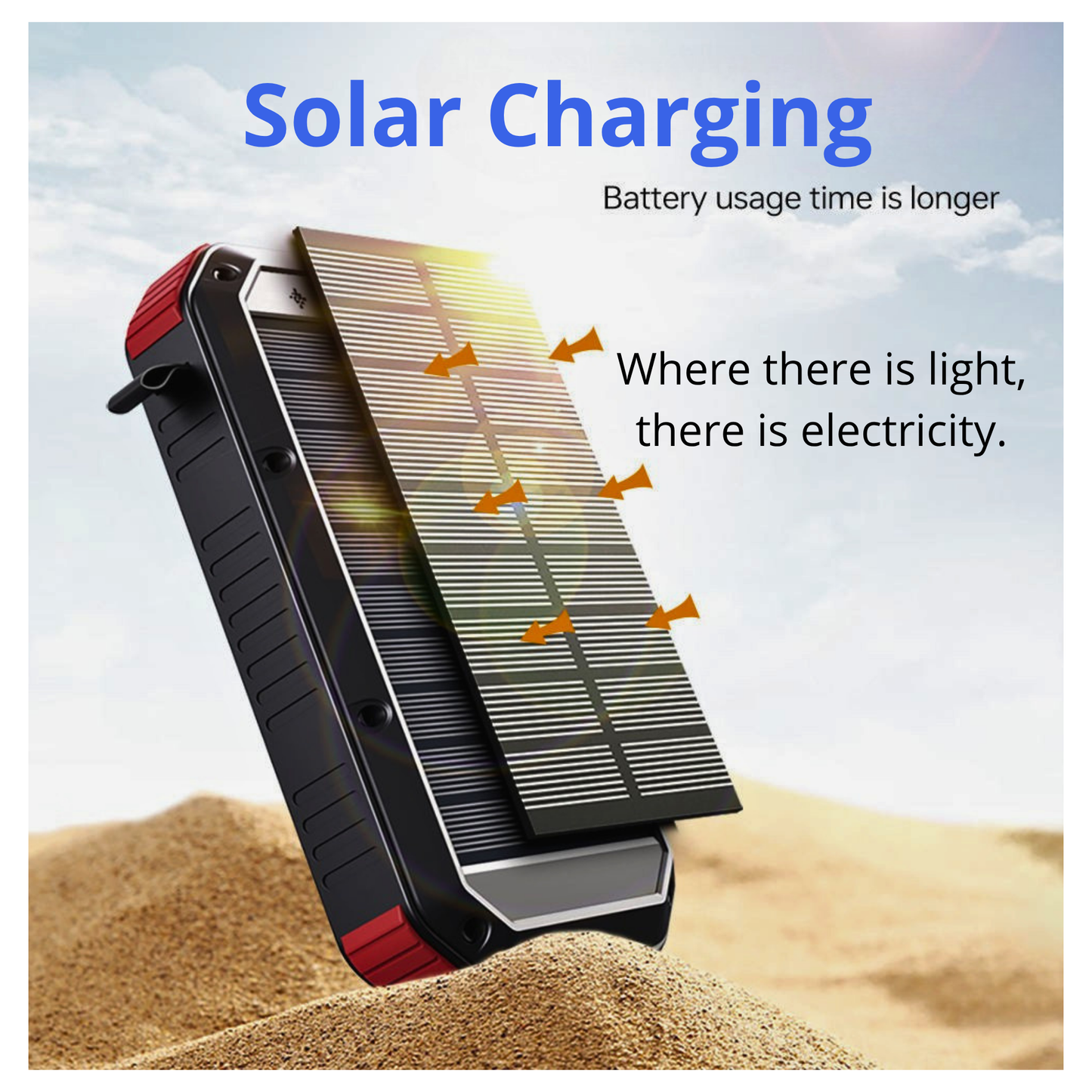 Solar Wireless Power Bank 30000 mAh