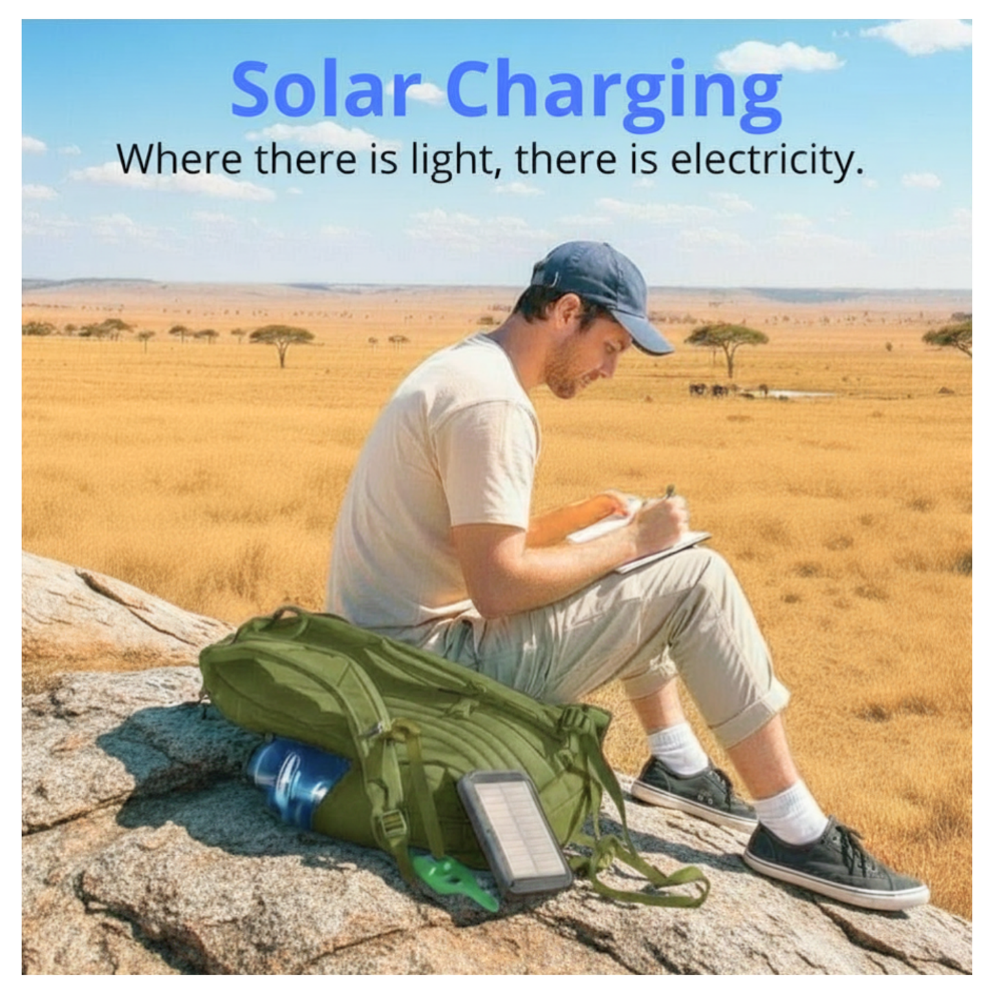 Solar USB Power Bank 20000mAh