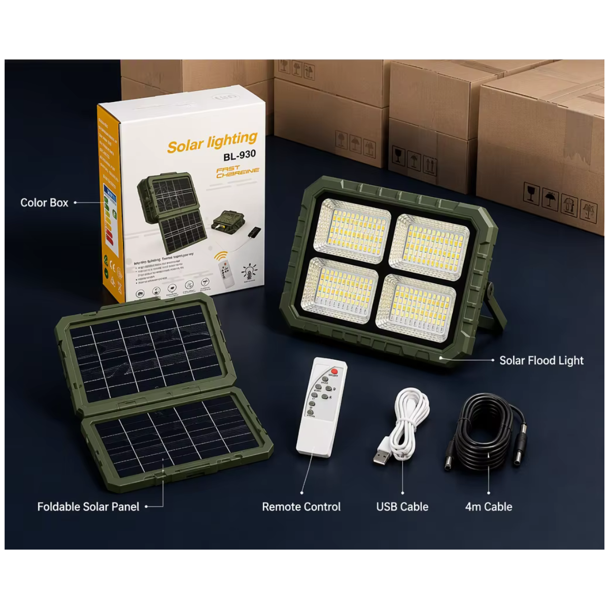 Projecteur solaire avec fonction power bank