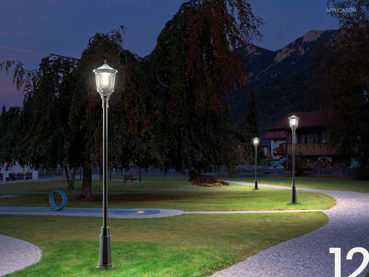 Lampadaire solaire paysager
