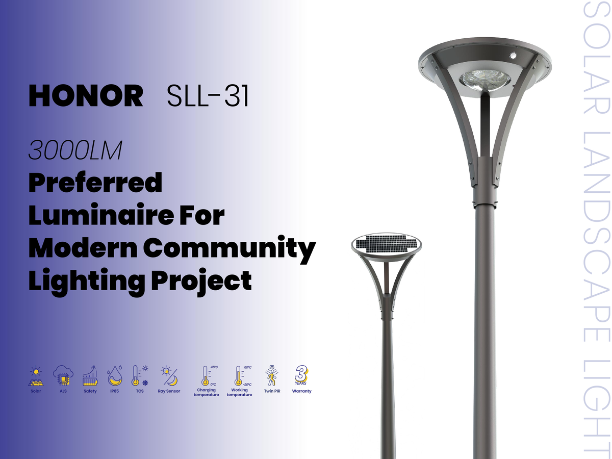 Landscape solar streetlamp