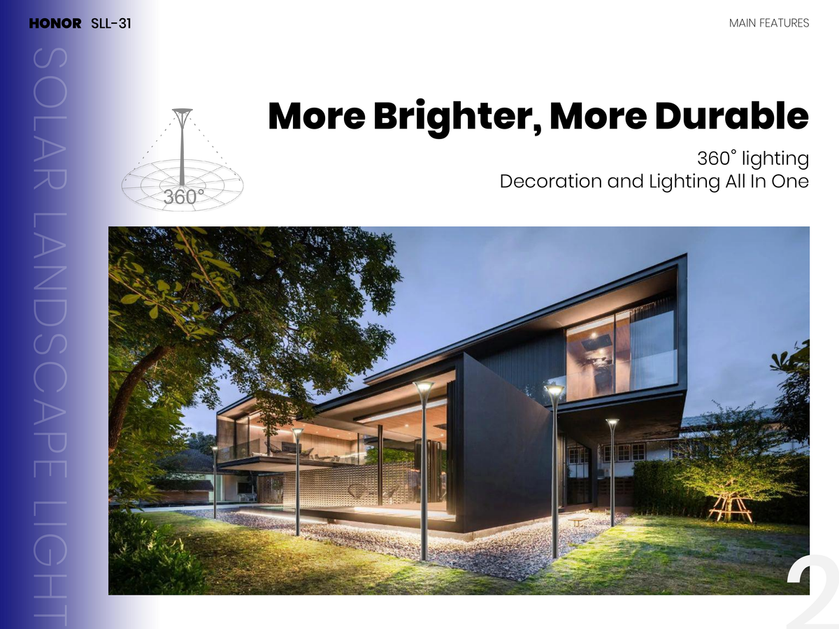Landscape solar streetlamp