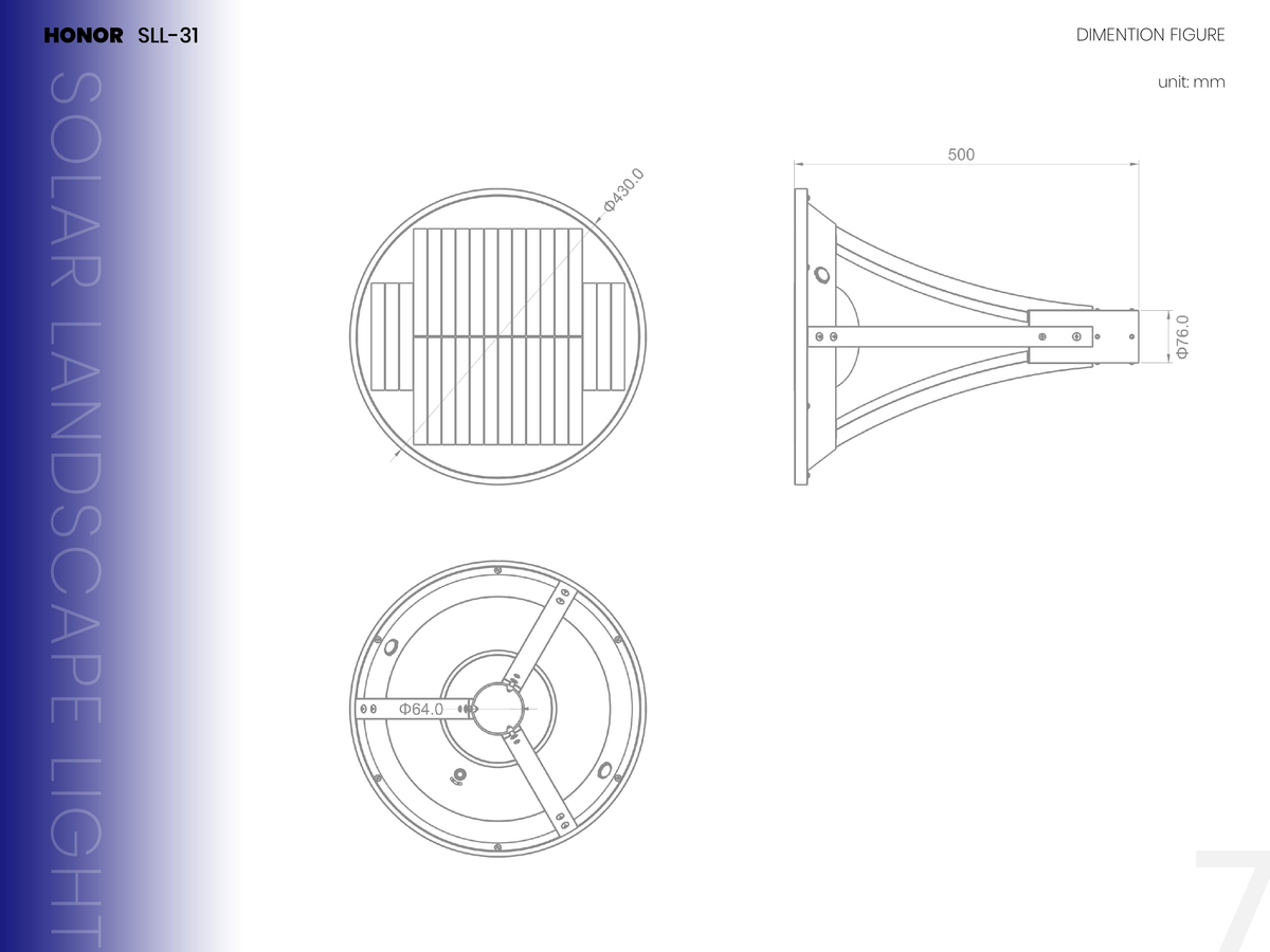 Landscape solar streetlamp