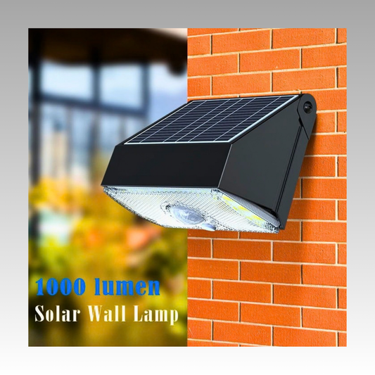Solar security wall light