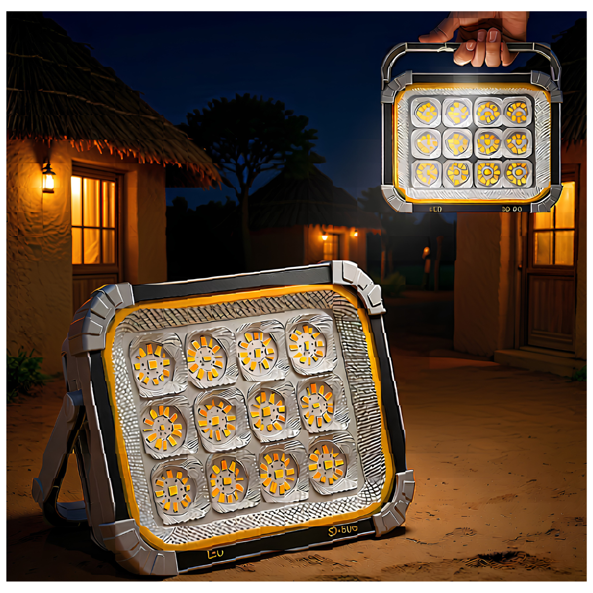 Focos solares 2-en-1 de alto rendimiento