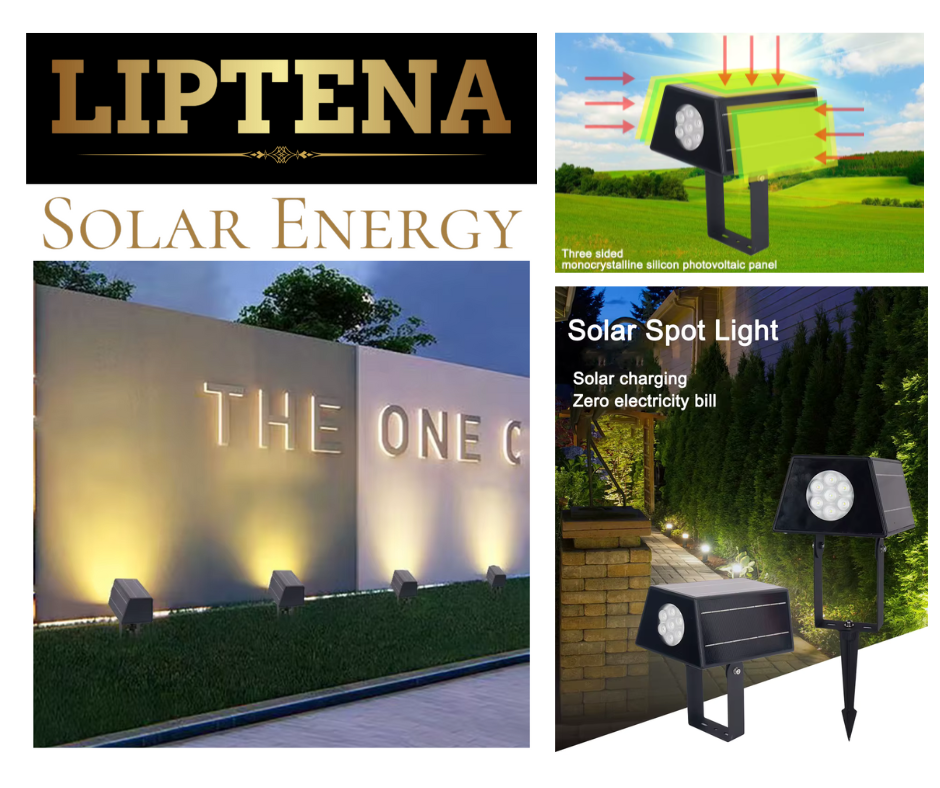 Solar LED landscape spotlight