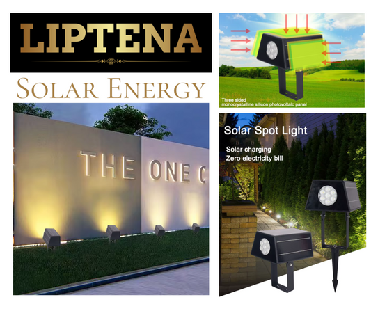 Solar LED landscape spotlight