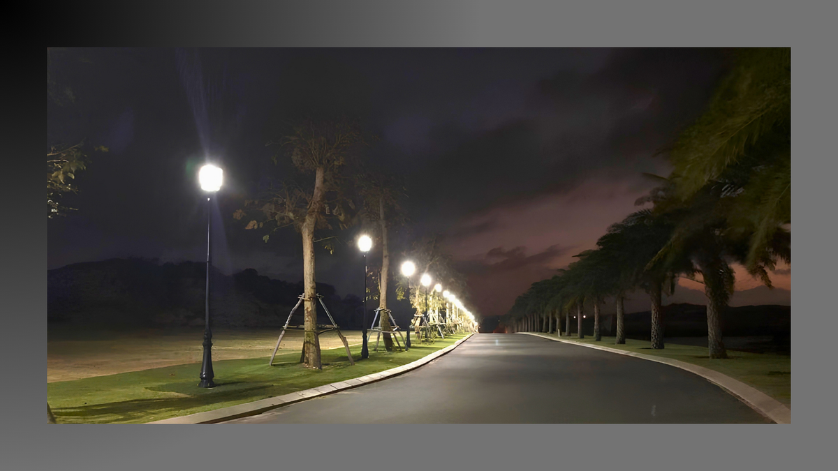 Farola solar de paisaje