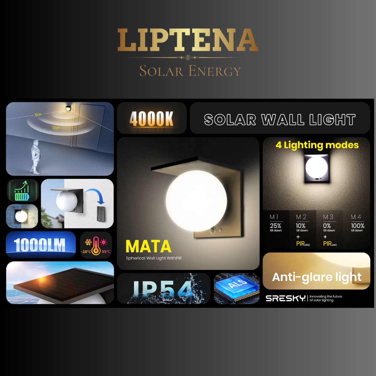 Solar LED Wall Light